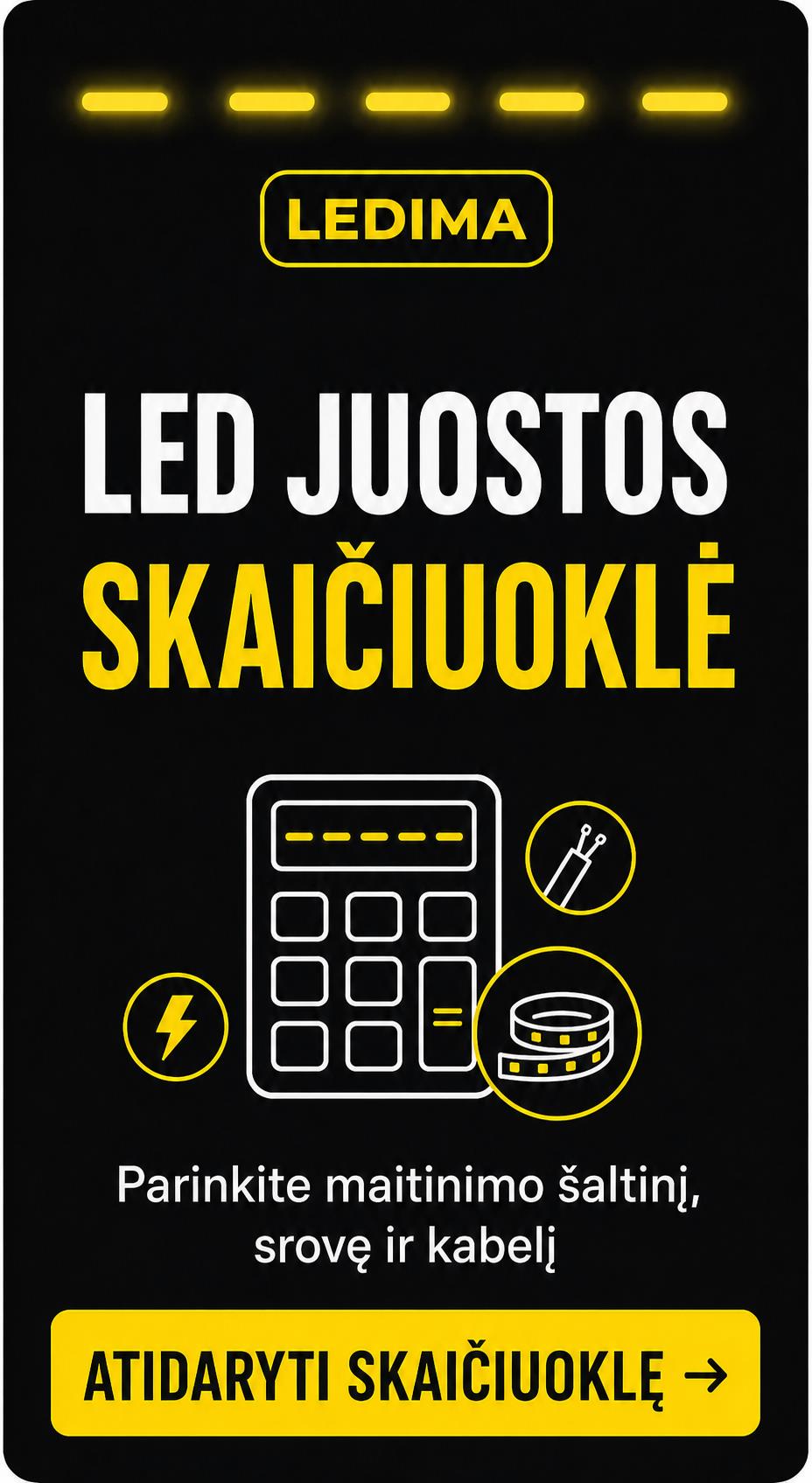 LED skaičiuoklė