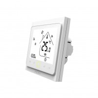 Išmanus, sieninis termostatas skirtas valdyti šildymo katilą / boilerį, baltas Wi-Fi, TUYA / Smart Life