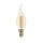 LED lemputė 4W  su gintariniu paviršiumi, žvakės forma,   GOLDEN GLASS  E14 T35 2500K  (šilta šviesa)  Filament