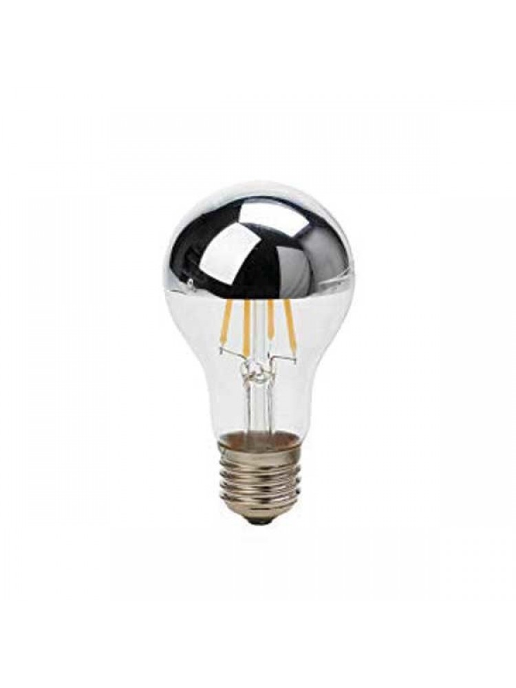 LED lemputė 4W  su veidrodiniu paviršiumi  E27 G60 2700K  (šiltai balta šviesa)  Filament