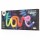 LED NEON dekoracija RGB LOVE, įvairių spalvų, pultelis, 5V USB 