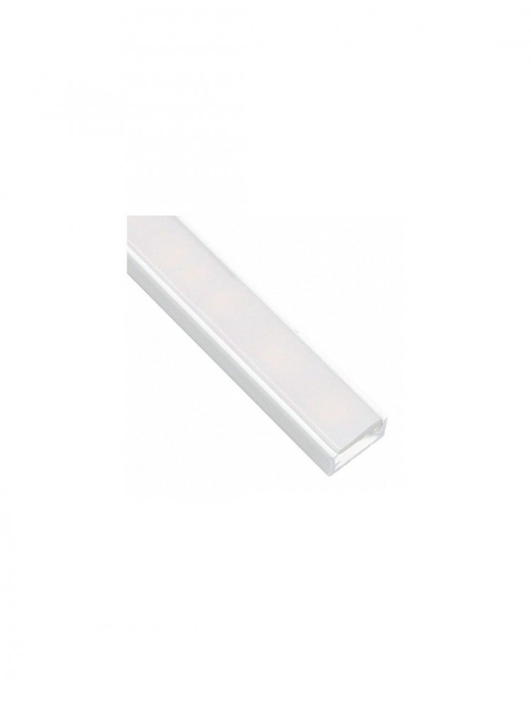 Profilis aliuminis balas LED juostoms, su baltu dangteliu, paviršinis LINE MINI 3m