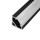 LED PROFILIS CORNER 45' KAMPINIS 2 METRAI JUODAS 