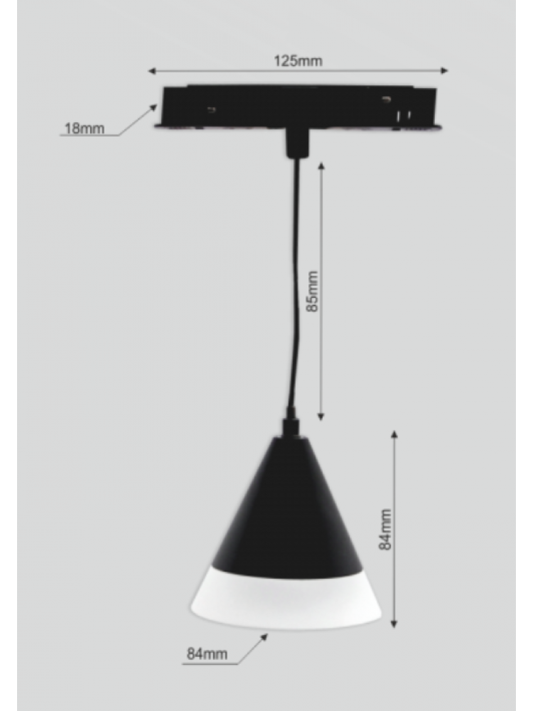MAGNETINĖ LED SISTEMA TAMPA, 5W Juodas akcentinio apšvietimo LED šviestuvas MAGNETINĖ LED SISTEMA TAMPA, 5W Juodas akcentinio apšvietimo LED šviestuvas