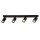 VIRŠTINKINIS LED ŠVIESTUVAS  4 x GU10  720x60x180mm- JUODAS 